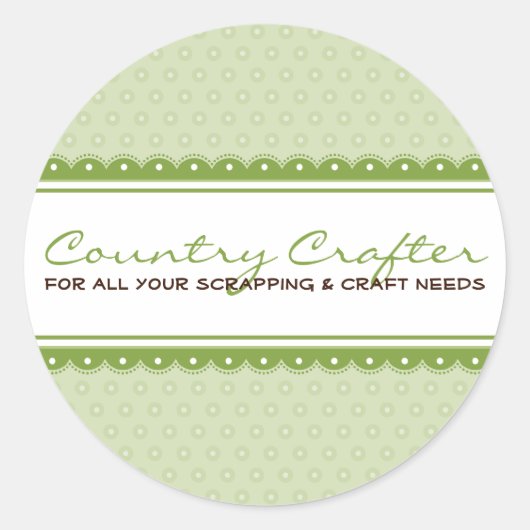 ステッカーシール：:かわいらし crafty 3 ラウンドシール (正面)