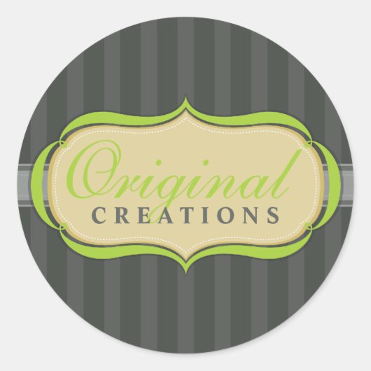 ステッカーシール：:エレガント派手な11 ラウンドシール (正面)