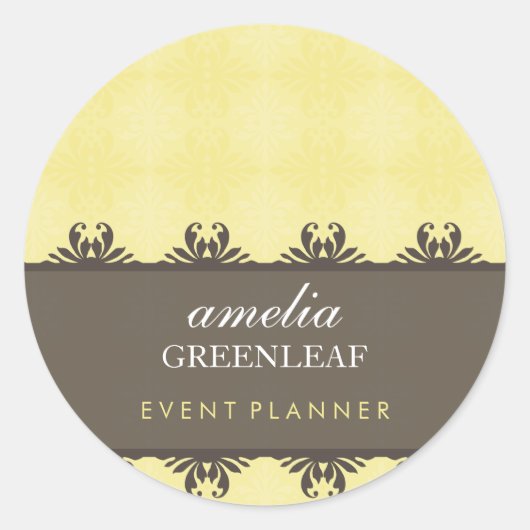 ステッカーシール： スタイリッシュ: パターン（の模様が）ある 1 ラウンドシール (正面)