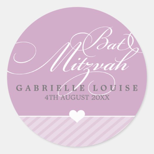 ステッカーシール – バルミツワー::ラブリータイプ4 ラウンドシール (正面)