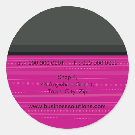 ステッカーシール：：リニア6 ラウンドシール (正面)