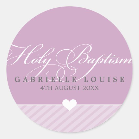 ステッカーシール – 神聖なバプテスマ::ラブリータイプ4 ラウンドシール (正面)