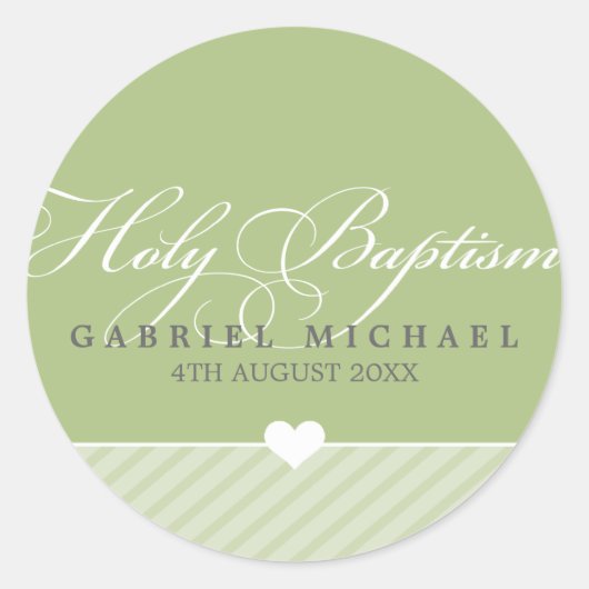 ステッカーシール – 神聖なバプテスマ：：素敵なタイプ3 ラウンドシール (正面)