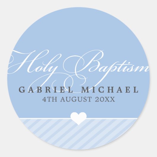 ステッカーシール – 神聖なバプテスマ：：素敵なタイプ5 ラウンドシール (正面)