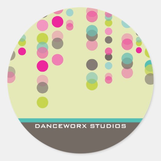 ステッカーシール：: discotek 1 ラウンドシール (正面)