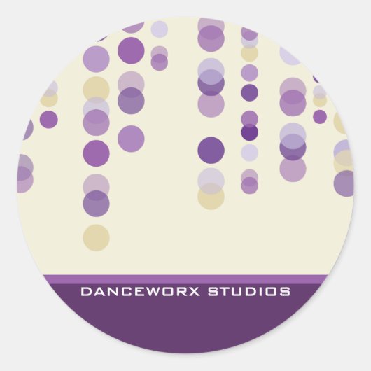 ステッカーシール：: discotek 7 ラウンドシール (正面)