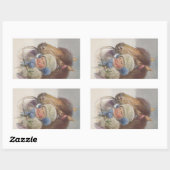 ステッカースウィートアンティークチャイルド&ベイポニースクラップブック 長方形シール (シート)