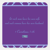 ステッカースクエア（紫色の三角形）RFPMDesigns ©️ 2024 スクエアシール (正面)