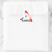 ステッカースケジュールアポイントメントリマインダーレトロ時計 三角形シール (バッグ)