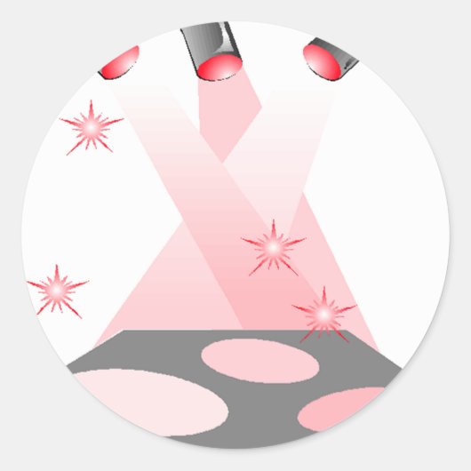 ステッカースタギータレントドラマカラオケ ラウンドシール (正面)