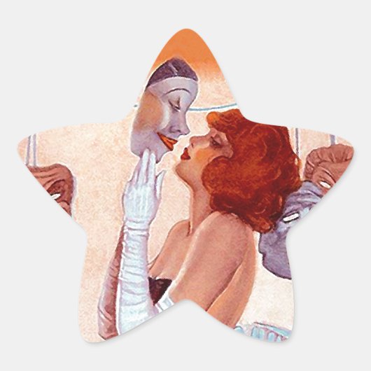 ステッカースターライジングステージスターシアター演技アート 星シール (正面)