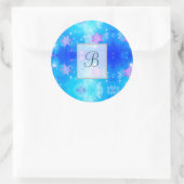 ステッカーズモダンラエレガントグリー ラウンドシール (バッグ)