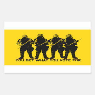 ステッカーセットのために投票するもの得ます 長方形シール