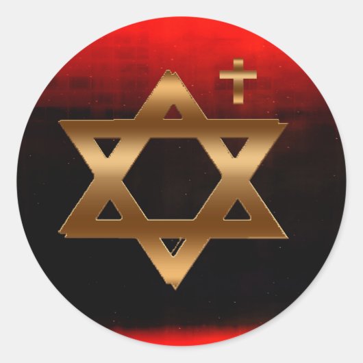 ステッカーダビデの星 ラウンドシール (正面)