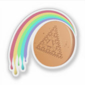 ステッカーダルゴナマルチプルトライアングル溶融虹 シール (正面)