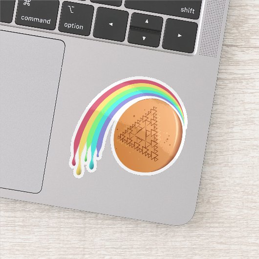 ステッカーダルゴナマルチプルトライアングル溶融虹 シール (詳細)