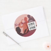 ステッカーテンプレートイベントジャズバンド ラウンドシール (封筒)