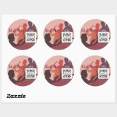 ステッカーテンプレートイベントジャズバンド ラウンドシール (シート)