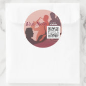 ステッカーテンプレートイベントジャズバンド ラウンドシール (バッグ)