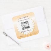 ステッカーテンプレートオーガニック美しい スクエアシール (封筒)