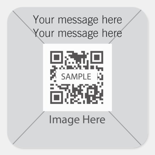 ステッカーテンプレートグレー1 スクエアシール (正面)