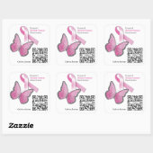 ステッカーテンプレート乳がん認識度 スクエアシール (シート)