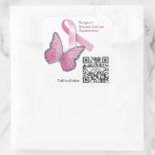 ステッカーテンプレート乳がん認識度 スクエアシール (バッグ)