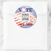 ステッカーテンプレート投票 ラウンドシール (バッグ)