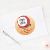 ステッカーテンプレート日本のレストラン ラウンドシール (封筒)