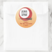 ステッカーテンプレート日本のレストラン ラウンドシール (バッグ)