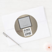 ステッカーテンプレート汎用ブラウン ラウンドシール (封筒)