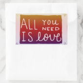 ステッカーデカールあなたが必要とするすべては愛 長方形シール (バッグ)