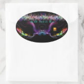 ステッカーデカールラジオロゴ 楕円形シール (バッグ)