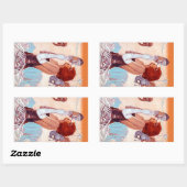 ステッカードラマライジングステージスターシアター演技アート 長方形シール (シート)