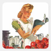 ステッカーノートキャニングjarスクエアギフトキッチン スクエアシール (正面)