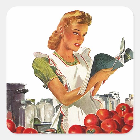 ステッカーノートキャニングjarスクエアギフトキッチン スクエアシール (正面)