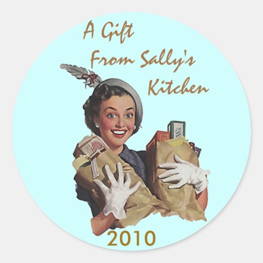 ステッカーノートCanning Jarラベル日付ギフト元 ラウンドシール (正面)