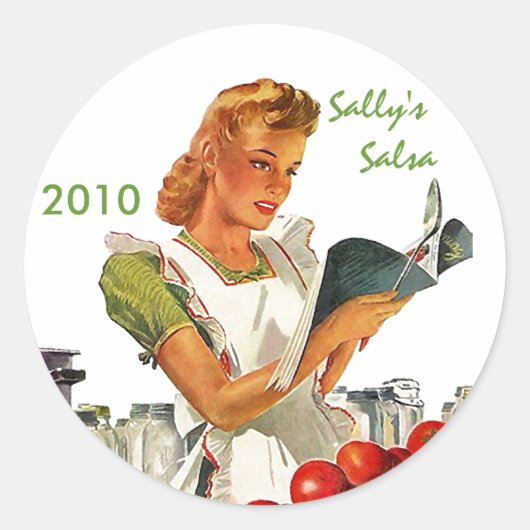 ステッカーノートCanning Jarラベル日付ギフト元 ラウンドシール (正面)