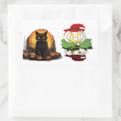 ステッカーハロウィン子供へ 長方形シール (バッグ)