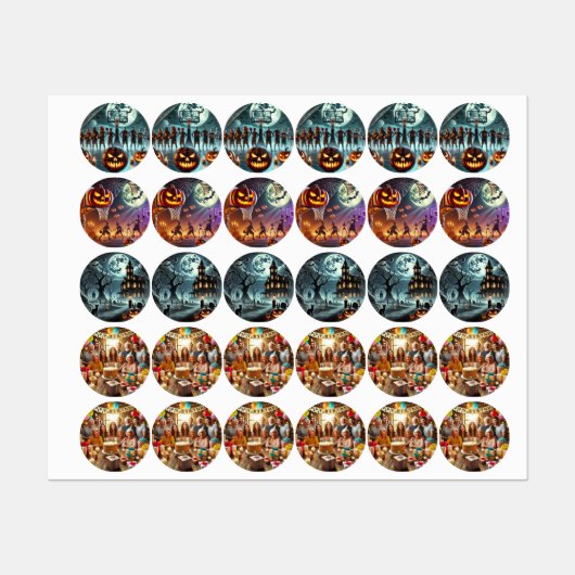 ステッカーハロウィーンの日2024 ラベル (シート)