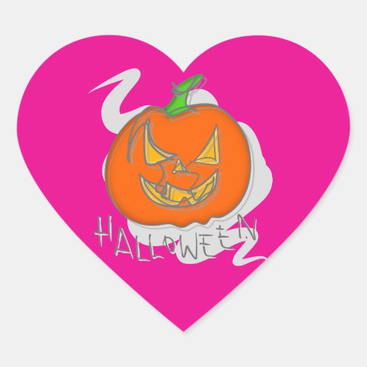 ステッカーハローウィンパーティ ハートシール (正面)