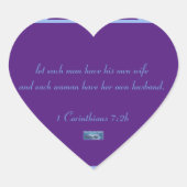 ステッカーハート（紫色の三角形） RFPMDesigns ©️ 2024 ハートシール (正面)