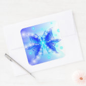 ステッカーバタフライ抽象芸術 スクエアシール (封筒)