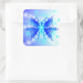 ステッカーバタフライ抽象芸術 スクエアシール (バッグ)