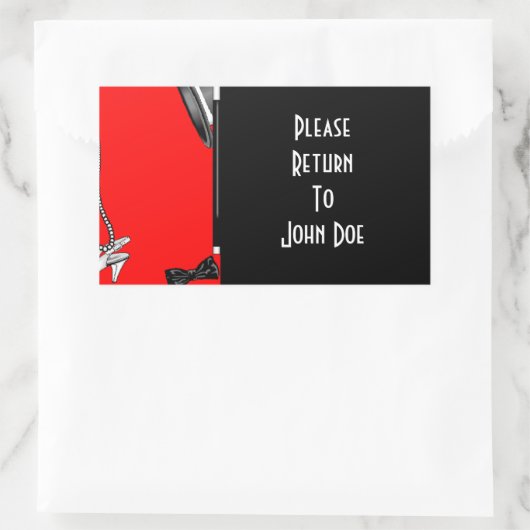 ステッカーパーソナライズされたクローゼットのスーツケース旅行ケース 長方形シール (バッグ)