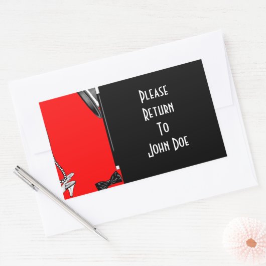 ステッカーパーソナライズされたクローゼットのスーツケース旅行ケース 長方形シール (封筒)