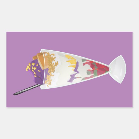 ステッカーフィリピン人お気に入りHalo-halo 長方形シール (正面)