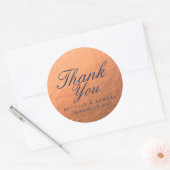 ステッカーフェイクに感謝する銅 ラウンドシール (封筒)