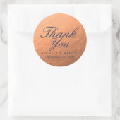 ステッカーフェイクに感謝する銅 ラウンドシール (バッグ)