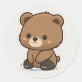 ステッカーベア ラウンドシール (正面)